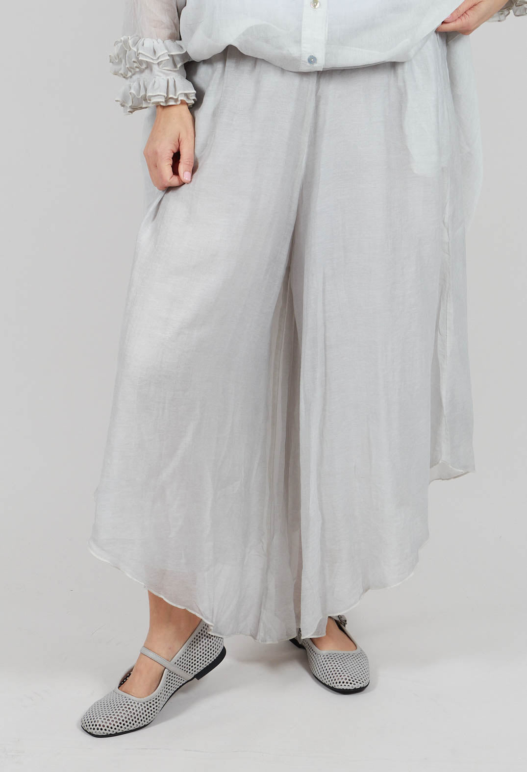 Asymmetric Trousers in Salt