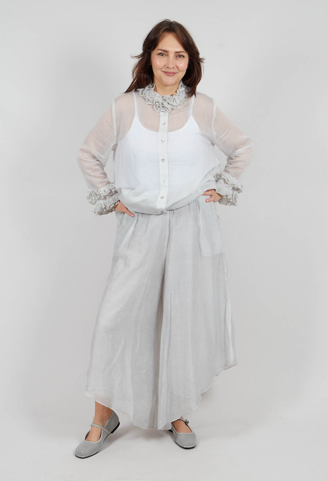 Asymmetric Trousers in Salt