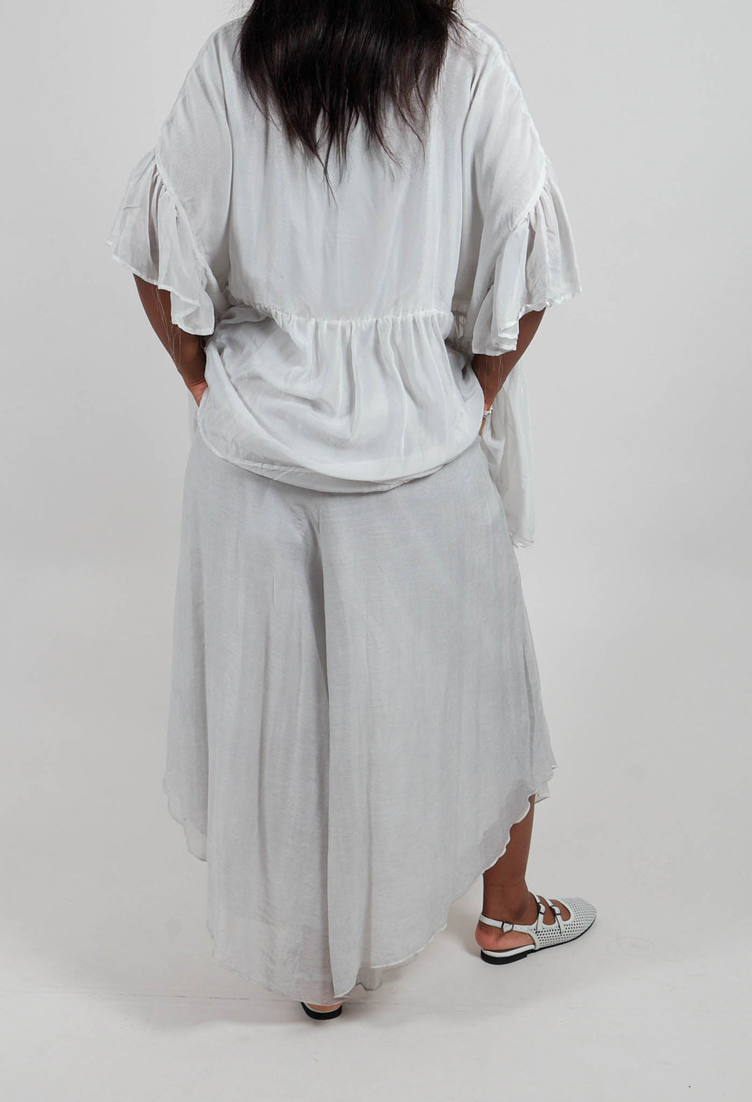 Asymmetric Trousers in Salt