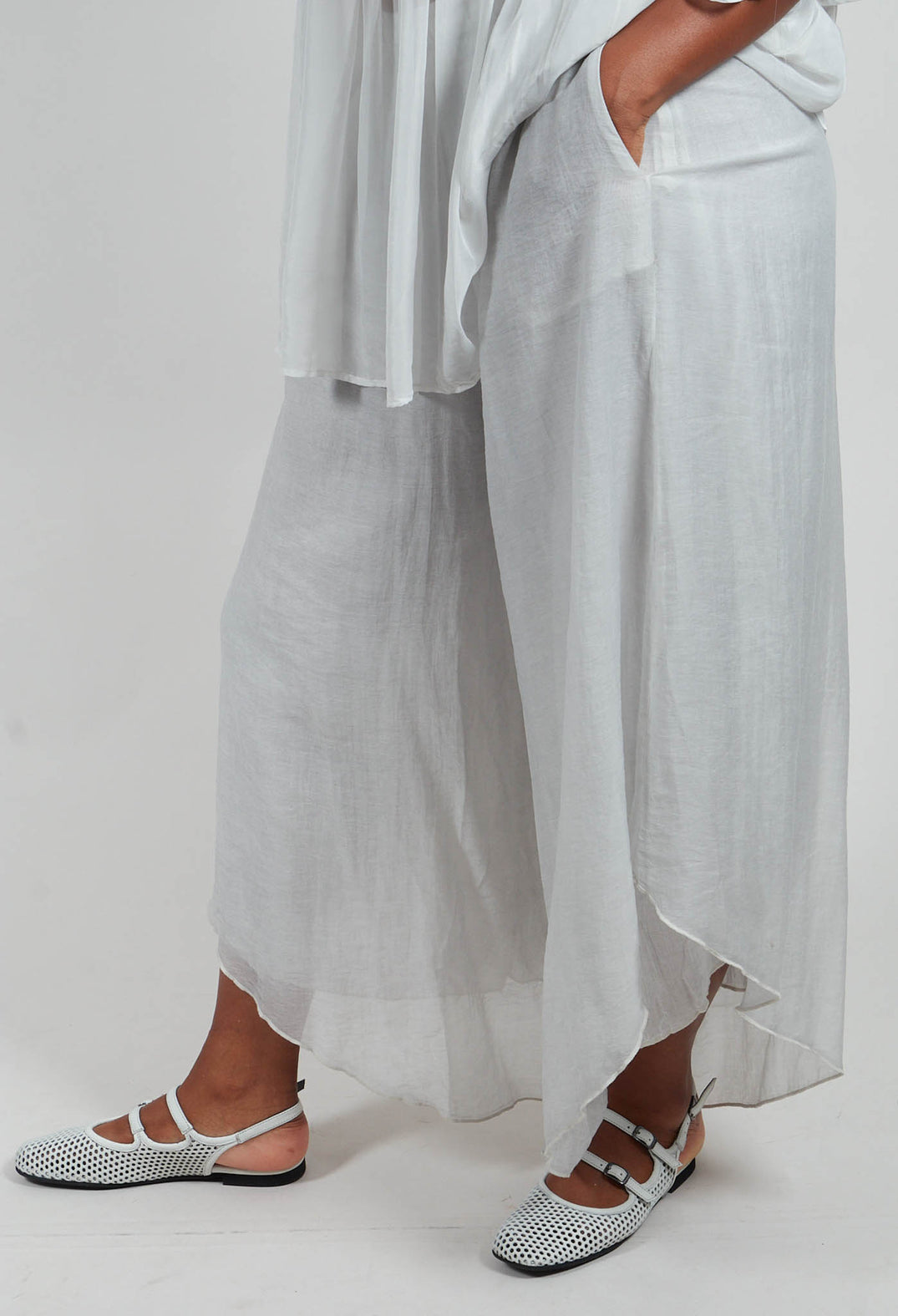 Asymmetric Trousers in Salt
