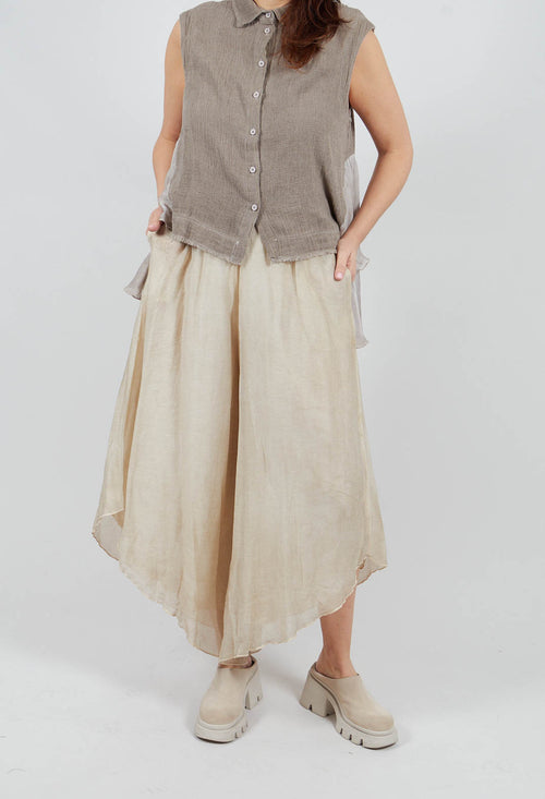 Asymmetric Trousers in Wheat
