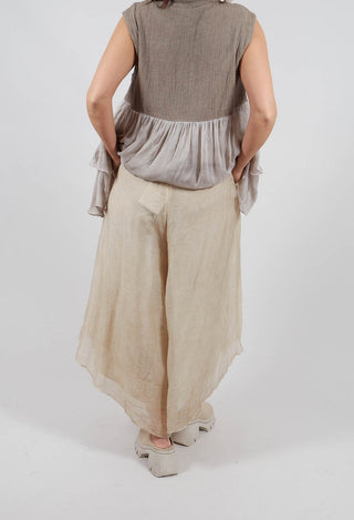 Asymmetric Trousers in Wheat
