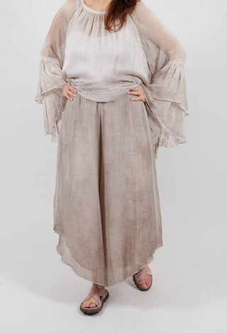 Asymmetric Trousers in Mushroom