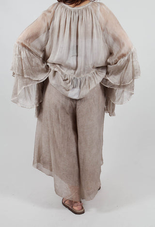 Asymmetric Trousers in Mushroom