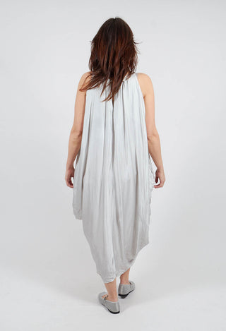 Halterneck Satin Dress in Salt