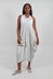 Halterneck Satin Dress in Salt
