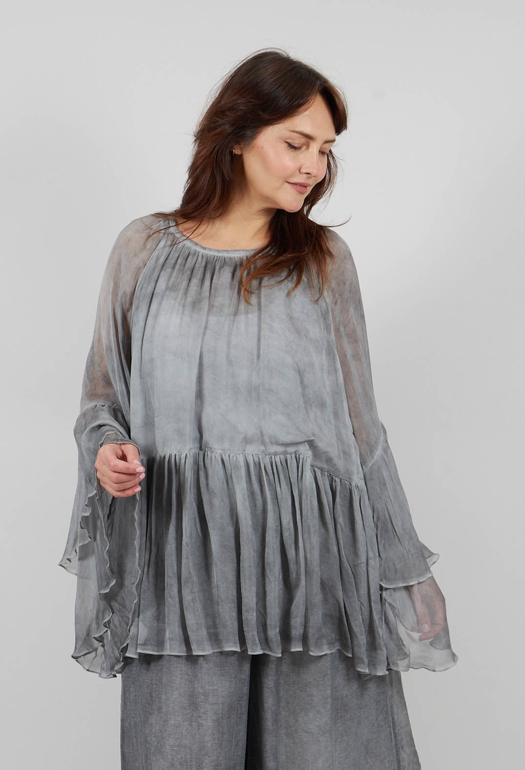 Raglan Blouse in Black Pepper