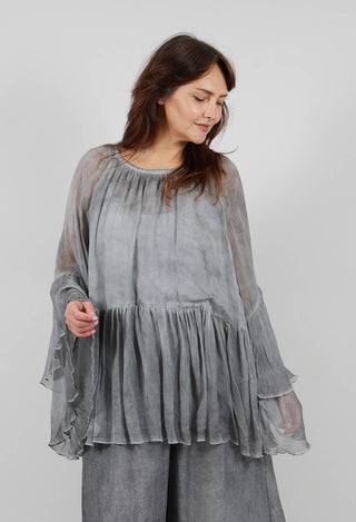 Raglan Blouse in Black Pepper