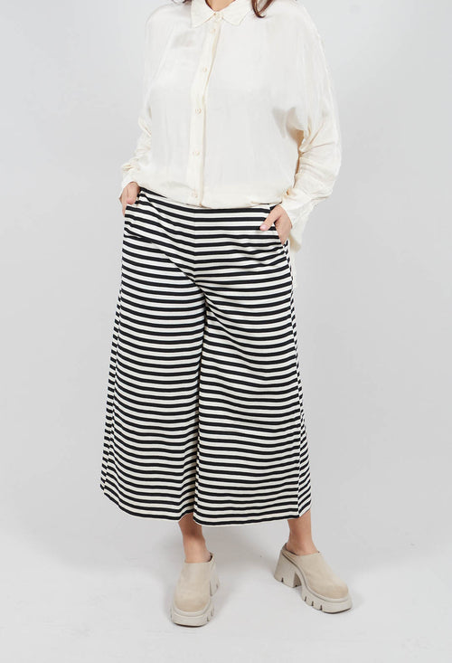 Stripe Trousers in Black and White