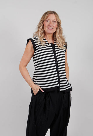 Stripe Vest in Black and White