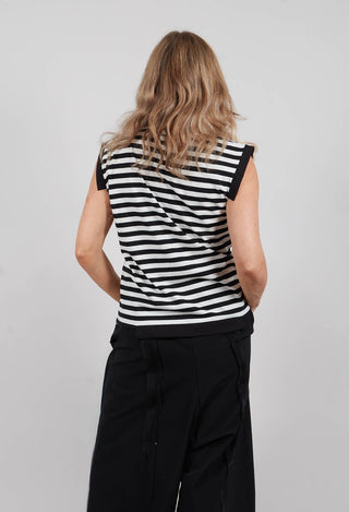 Stripe Vest in Black and White