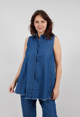 Sleeveless Vest in Indigo