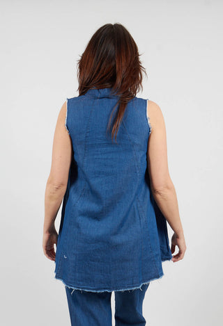 Sleeveless Vest in Indigo