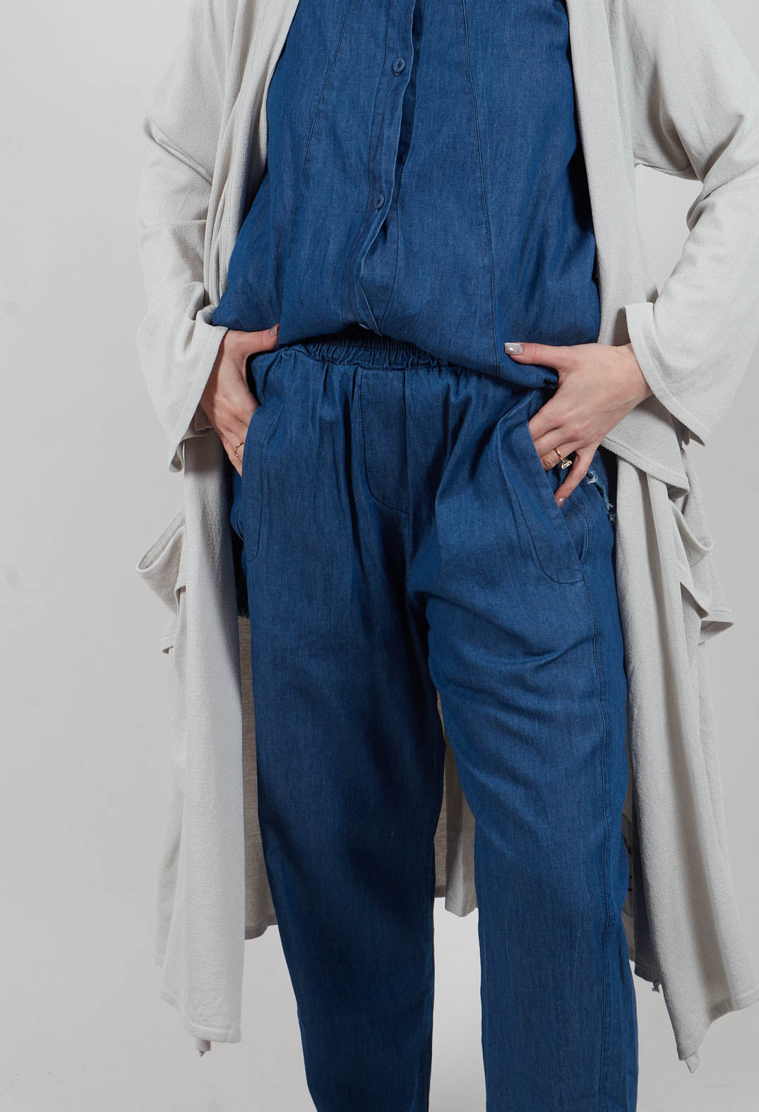 Tapered Trousers in Indigo