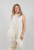 Sleeveless Vest in Natural