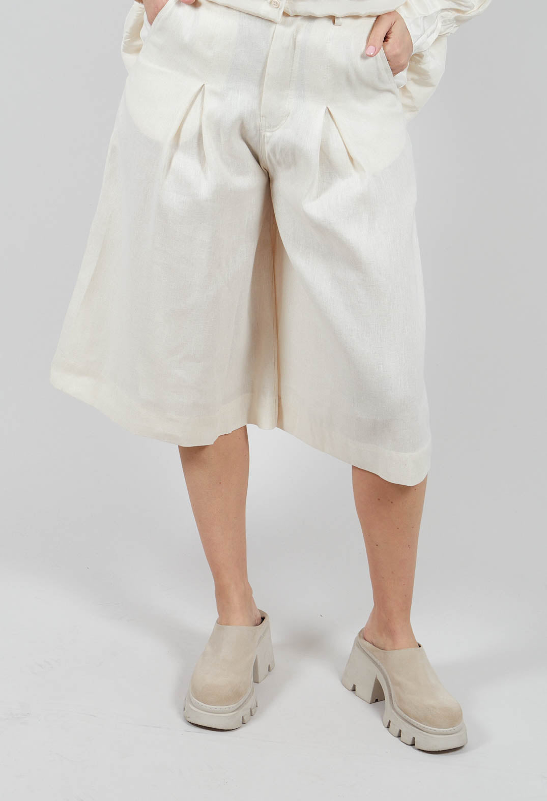 Culotte Trousers in Natural