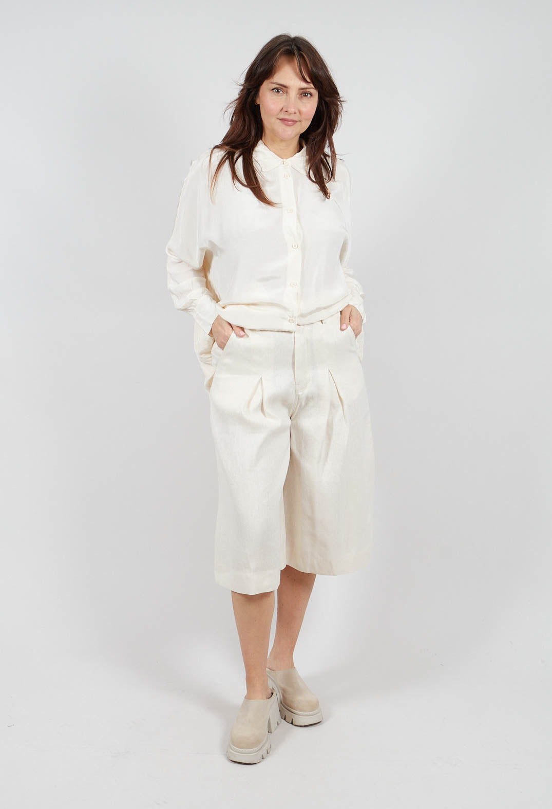 Culotte Trousers in Natural