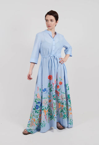 Margherita Dress in Botanico Fondo Celeste
