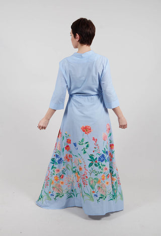 Margherita Dress in Botanico Fondo Celeste