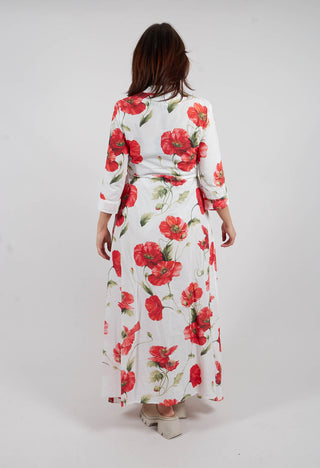 Margherita Dress in Papaveri Rossi