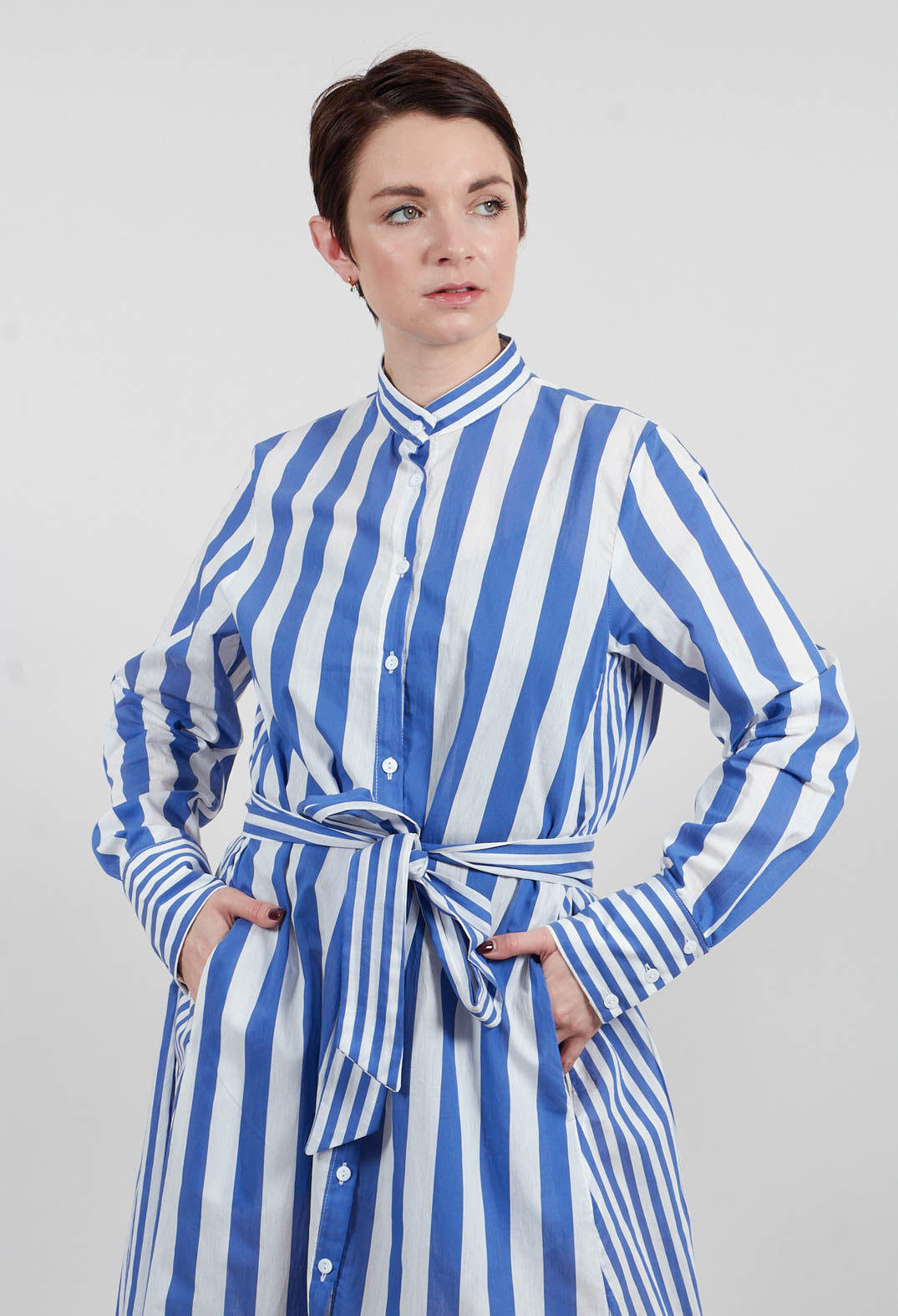 Sibell Dress in Riga Panna Blu