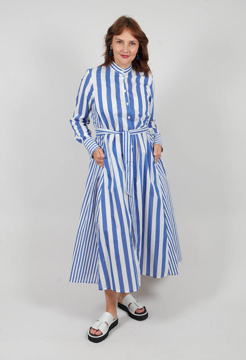 Sibell Dress in Riga Panna Blu