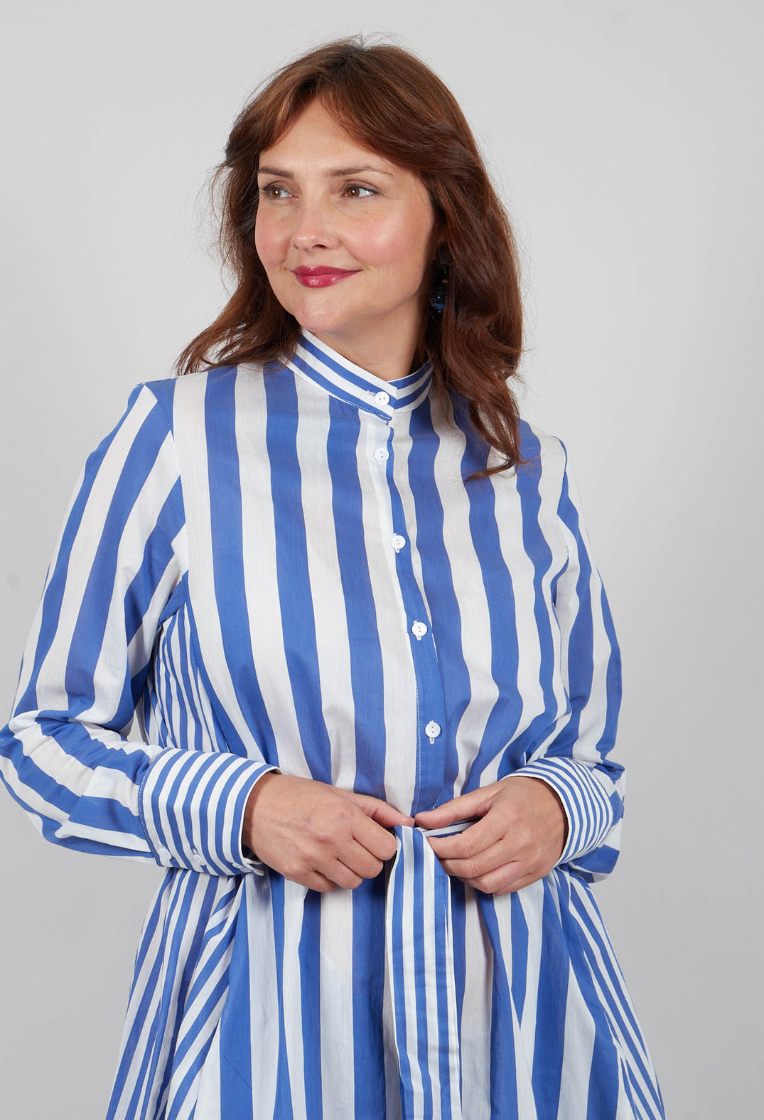 Sibell Dress in Riga Panna Blu