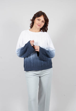 Willow Sweater in Blu Bianco