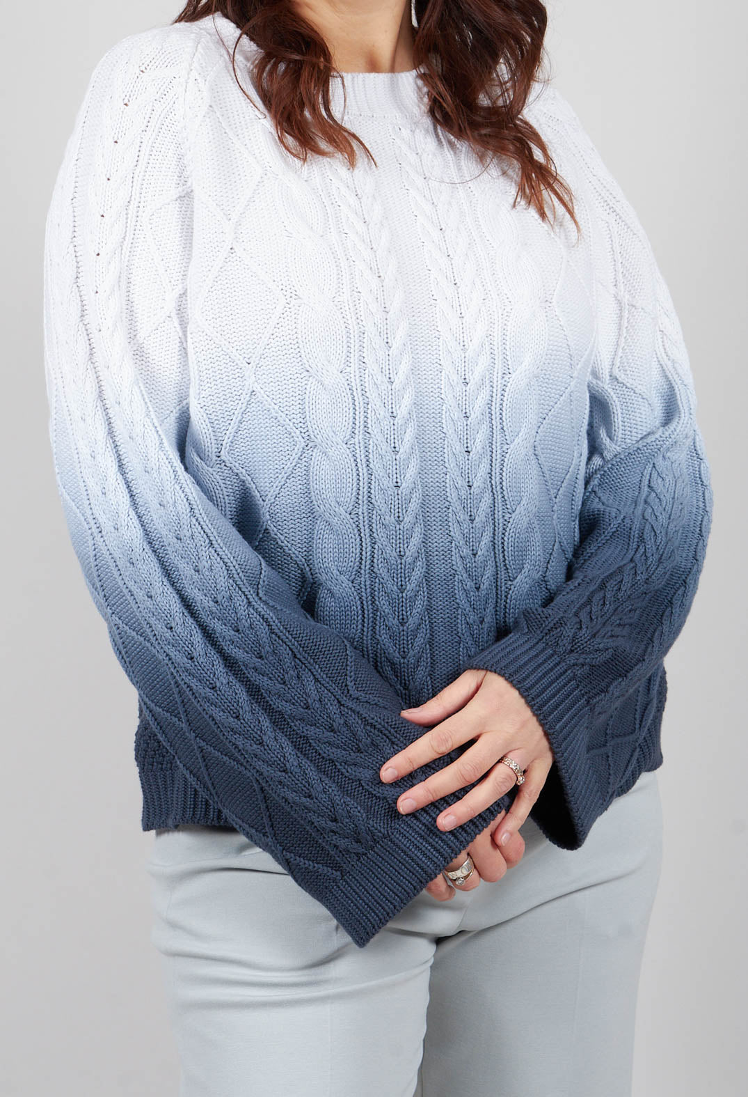 Willow Sweater in Blu Bianco