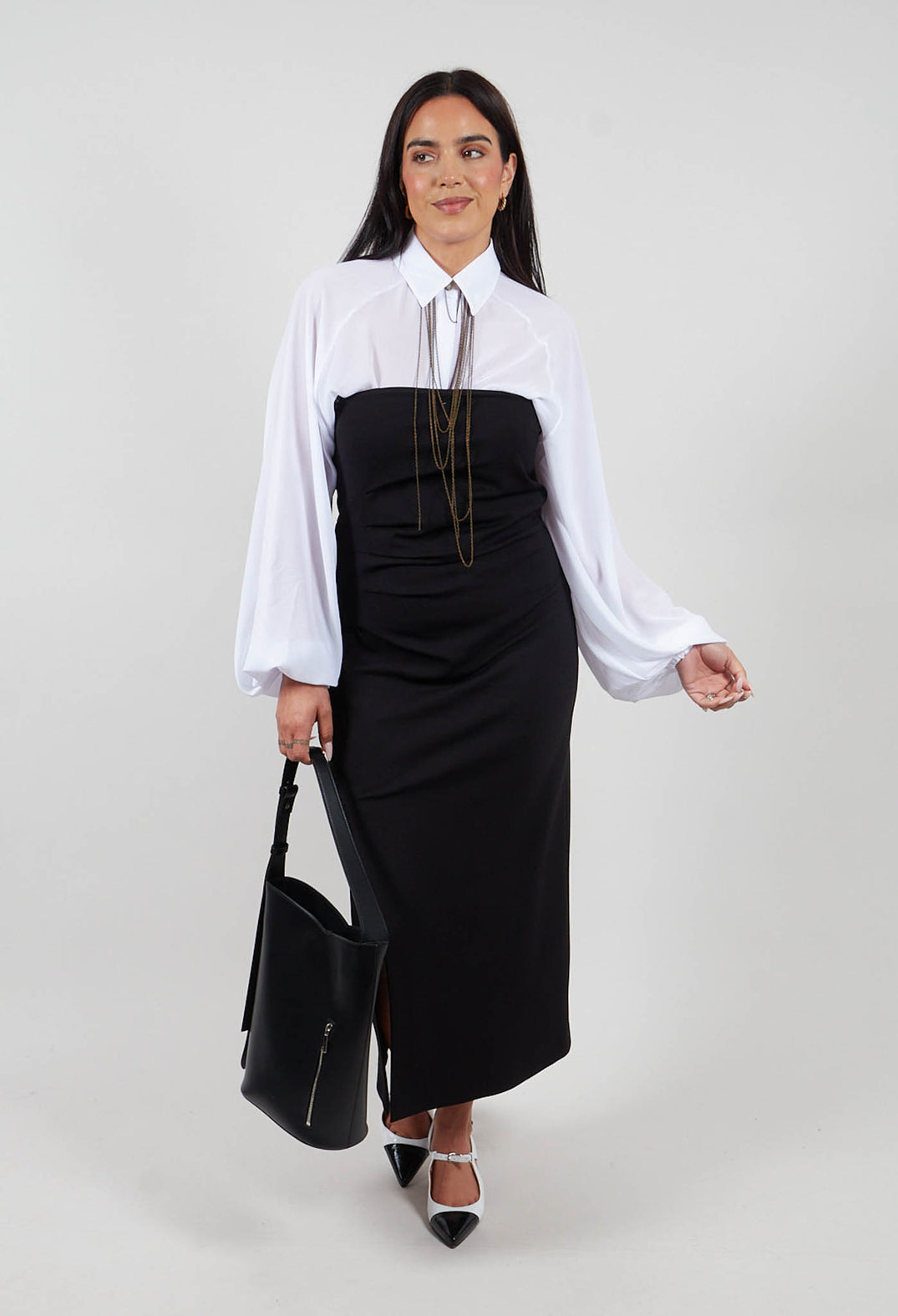 Margaret Dress in Nero
