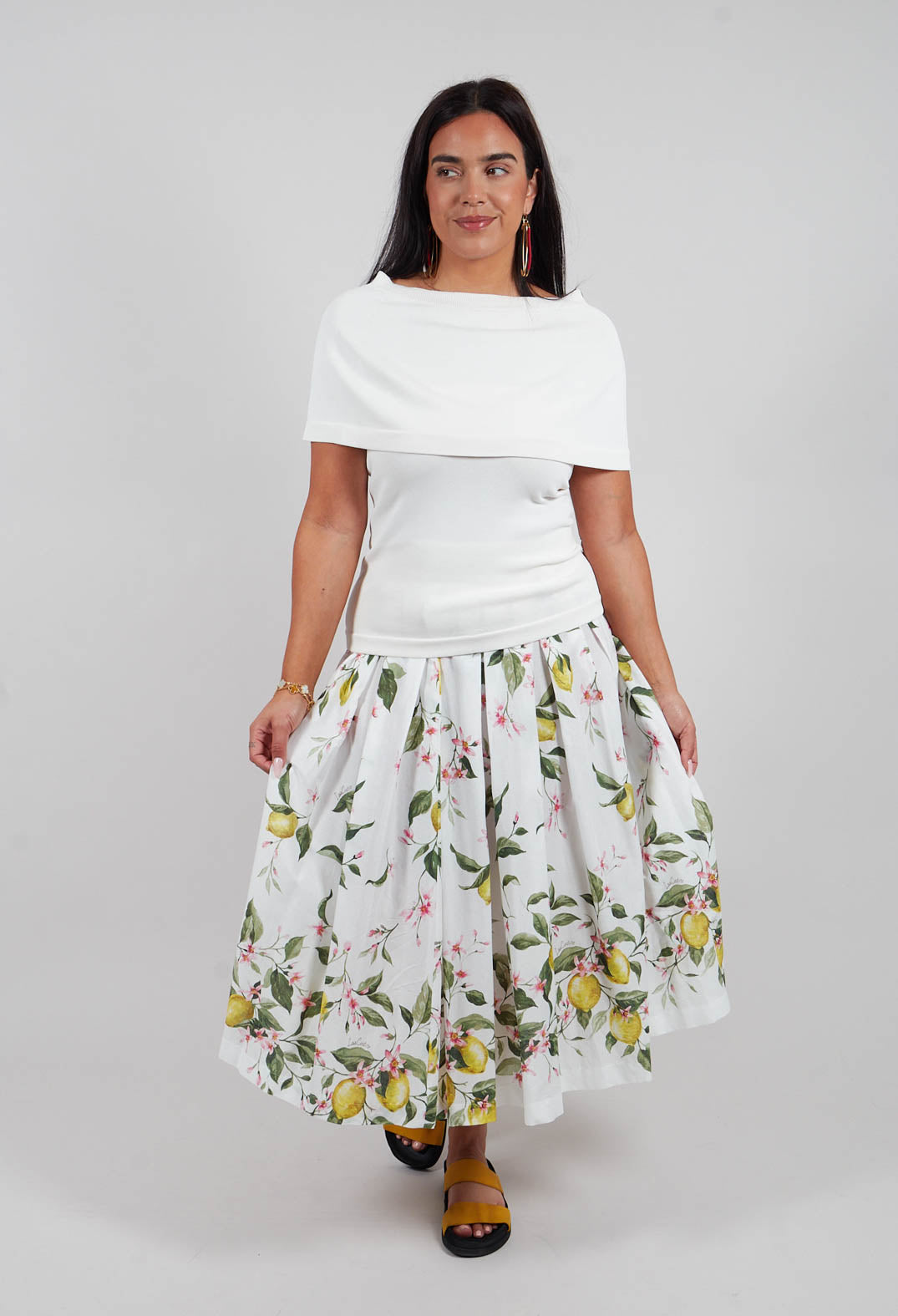 Iris Skirt in Panna Limoni