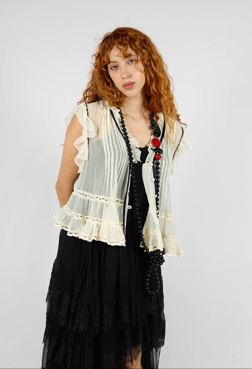 Bolly Top in Black Ecru