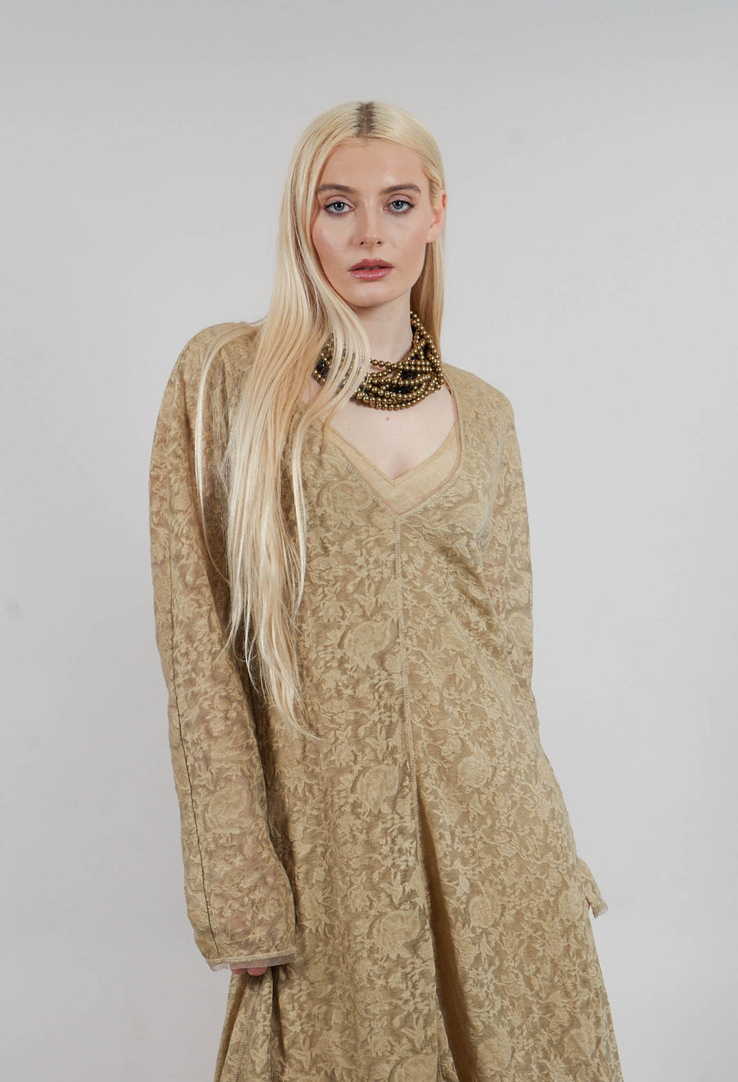 Dalhia Dress in Beige