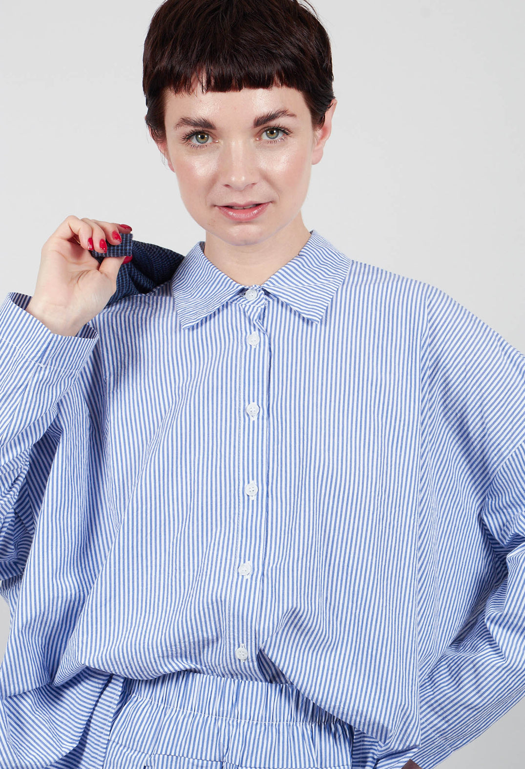 Accesa C Shirt in Azzuro Stripe