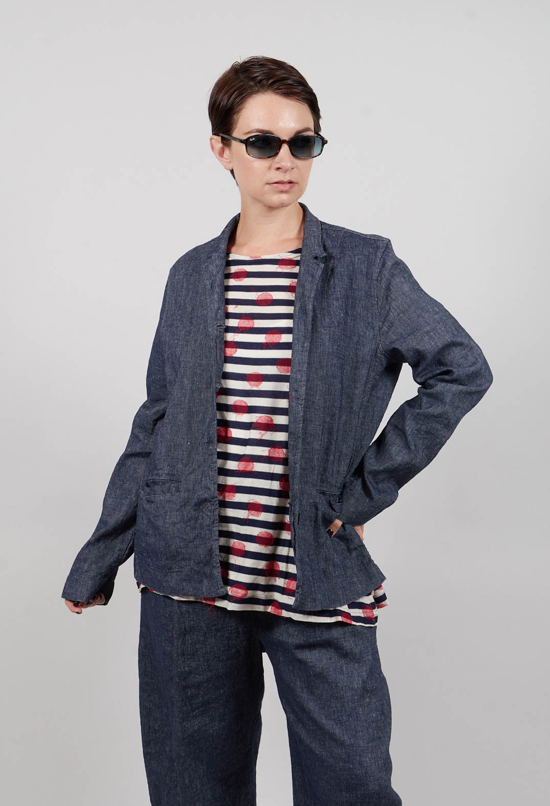 Aprile D Jacket in Denim Tbarb
