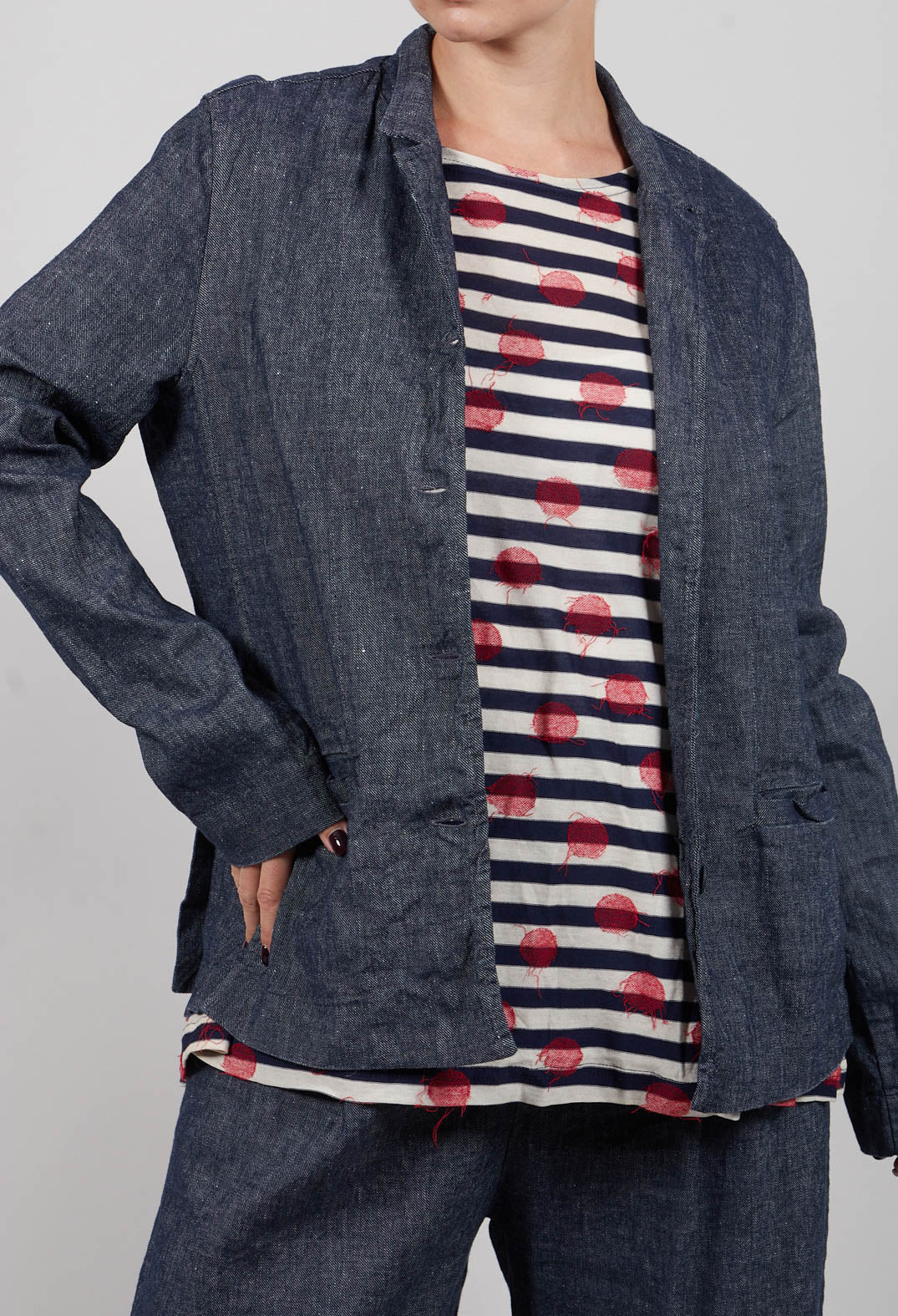 Aprile D Jacket in Denim Tbarb