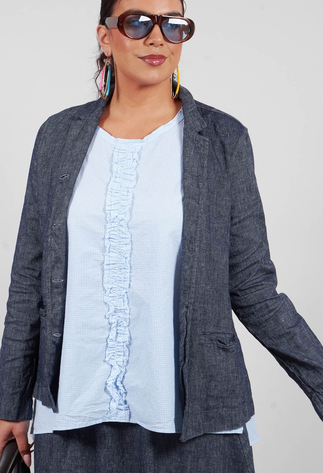 Aprile D Jacket in Denim Tbarb