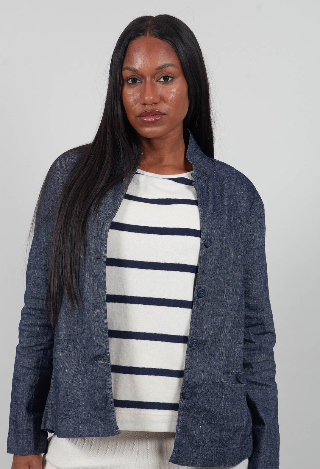 Aprile D Jacket in Denim Tbarb