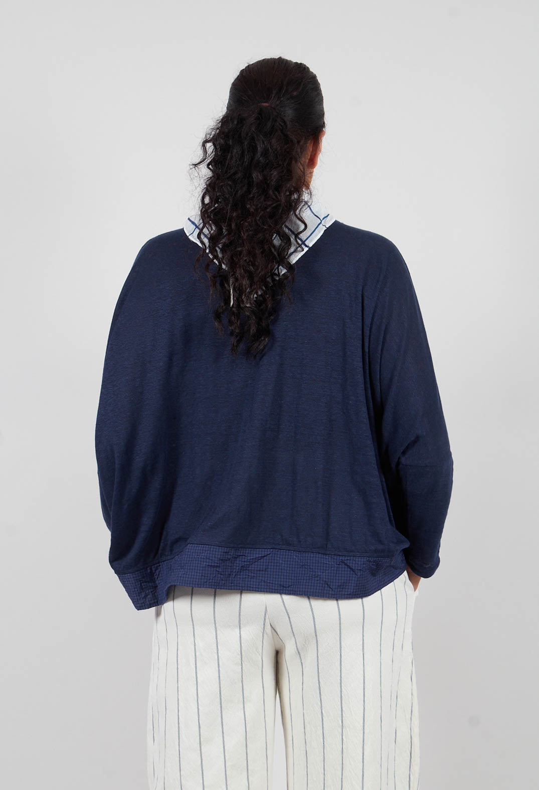 Bamboo Jumper in Blu Check