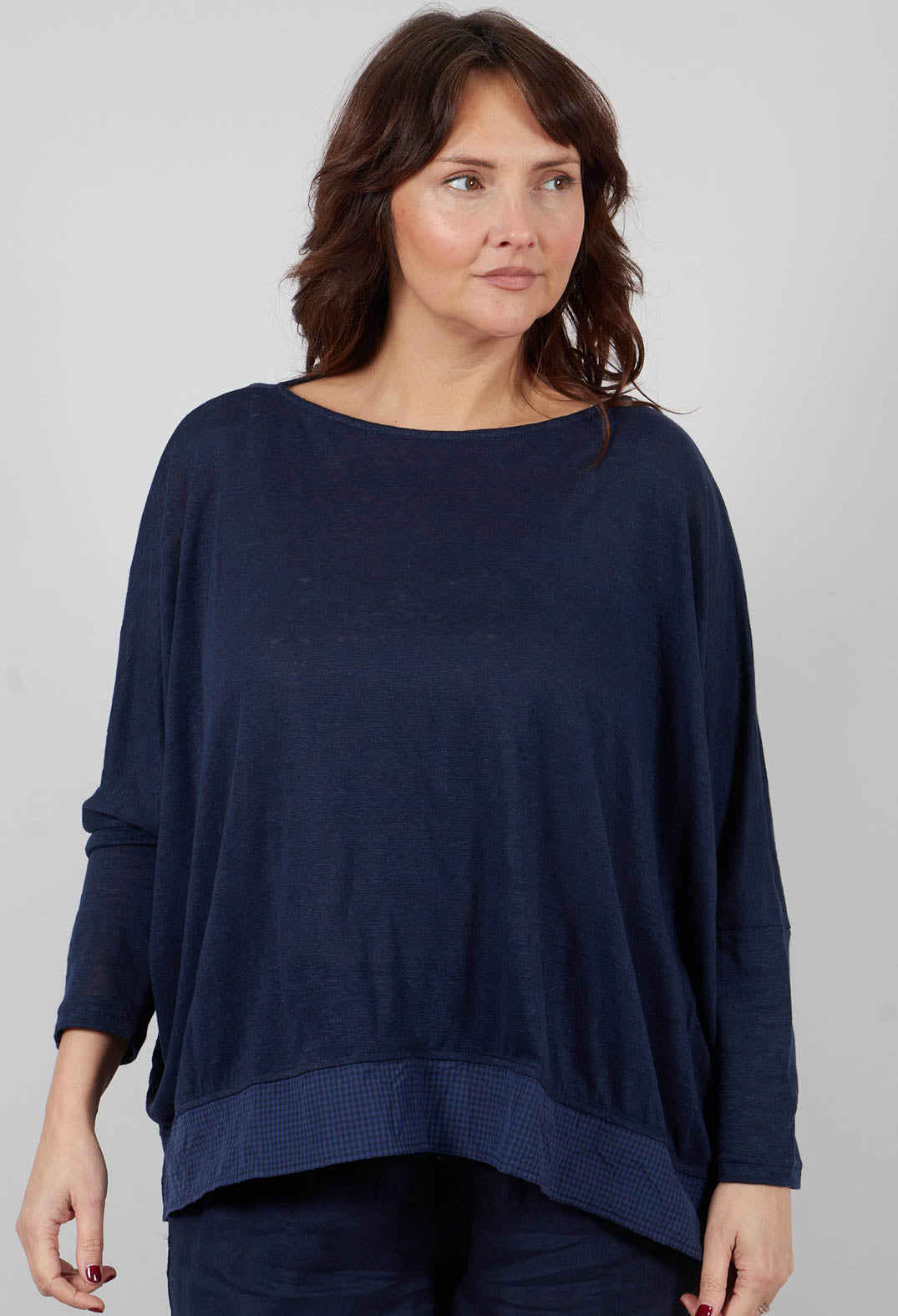 Bamboo Jumper in Blu Check
