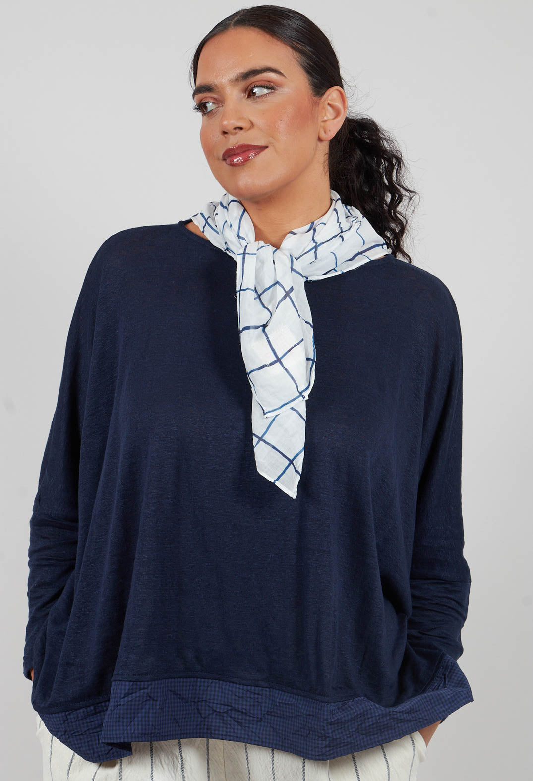 Bamboo Jumper in Blu Check