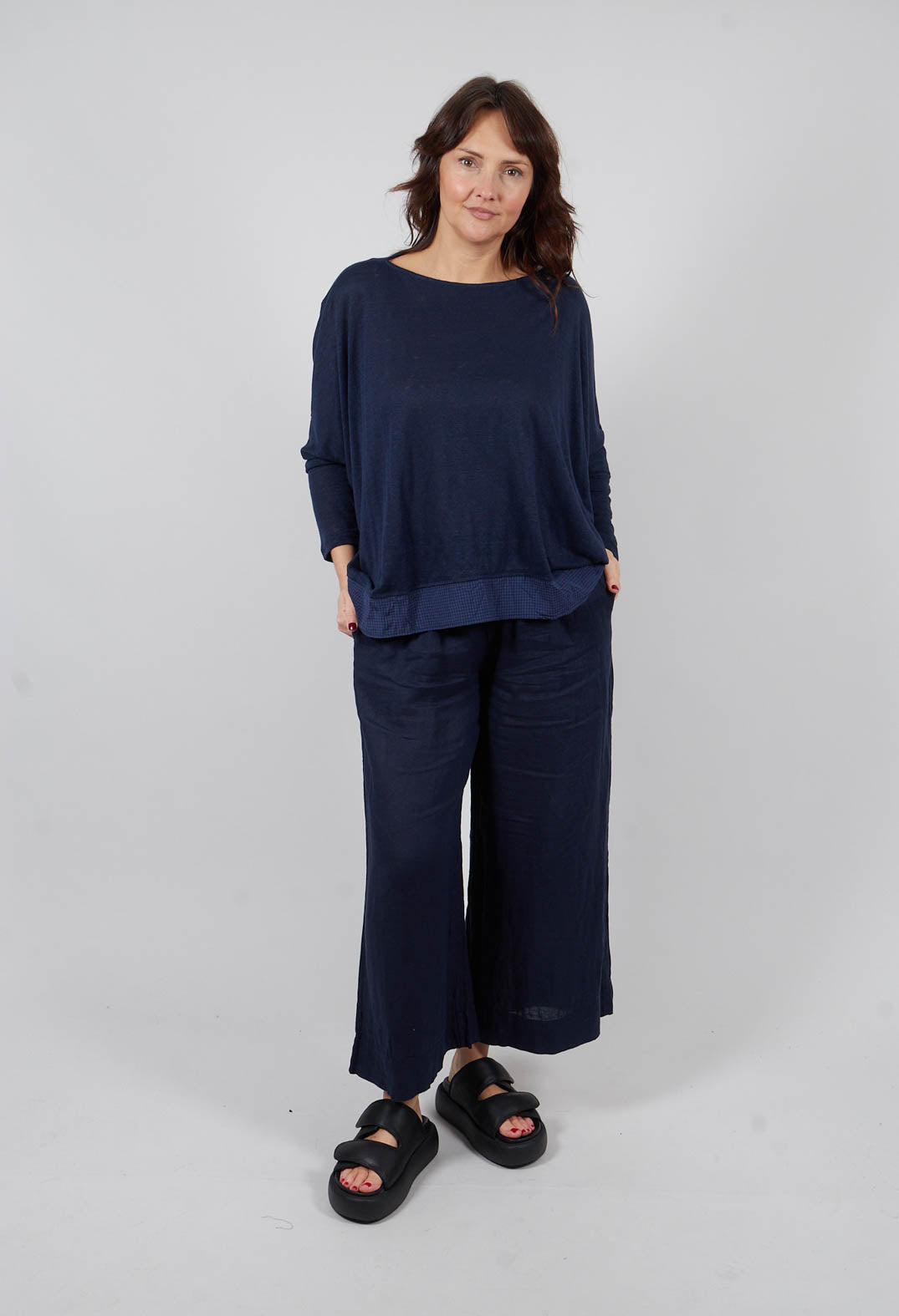 Bamboo Jumper in Blu Check