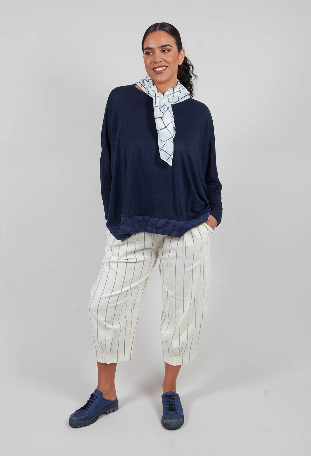 Bamboo Jumper in Blu Check