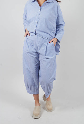 Bianco C Trousers in Azzuro Stripe