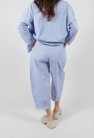 Bianco C Trousers in Azzuro Stripe