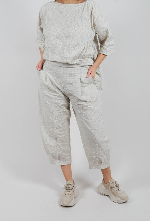 Bianco G Trousers in Calce Check