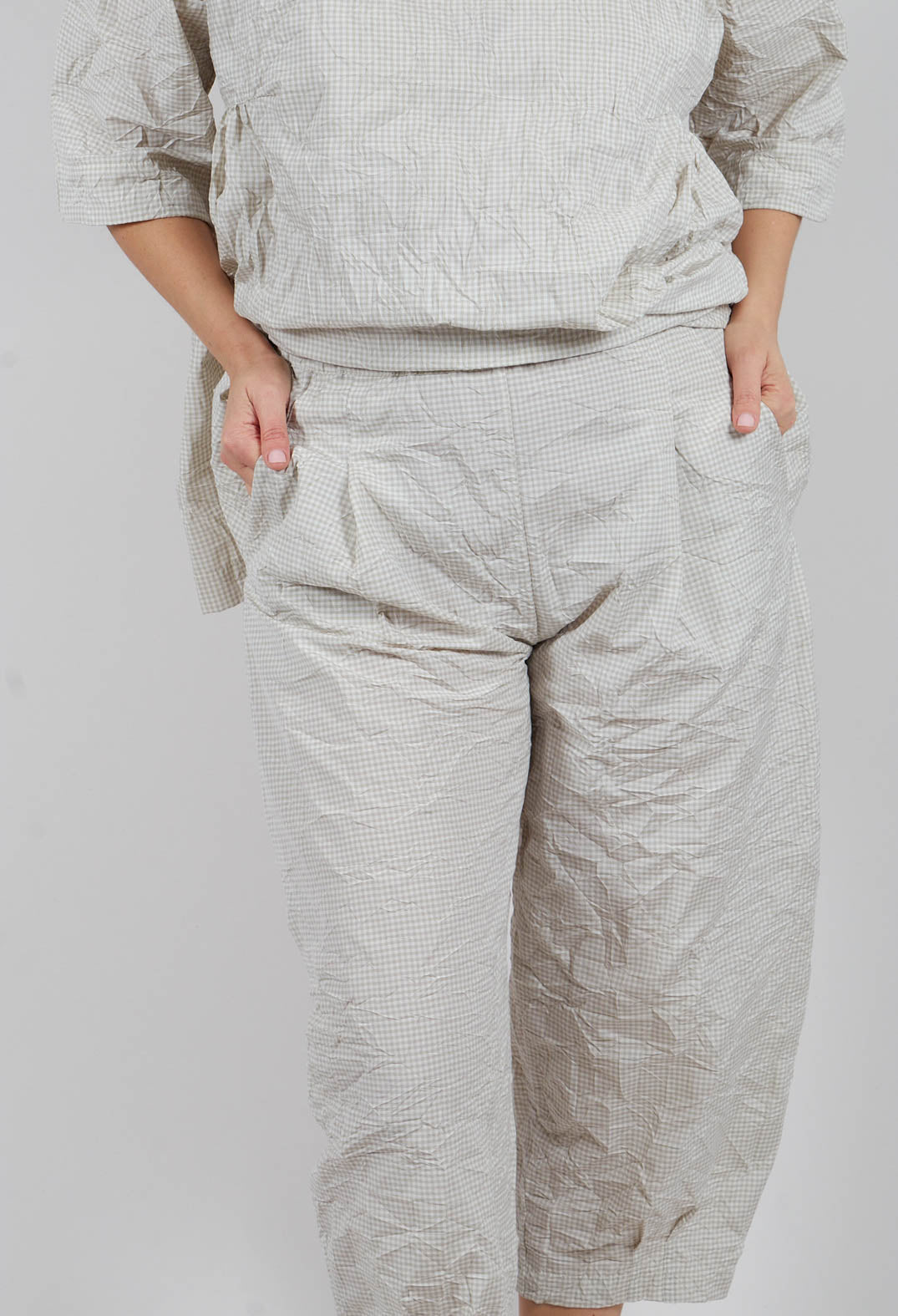 Bianco G Trousers in Calce Check
