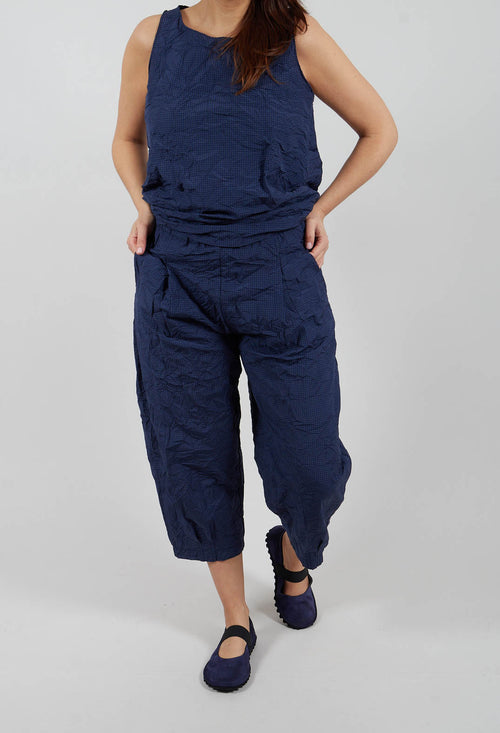 Bianco G Trousers in Blu Check