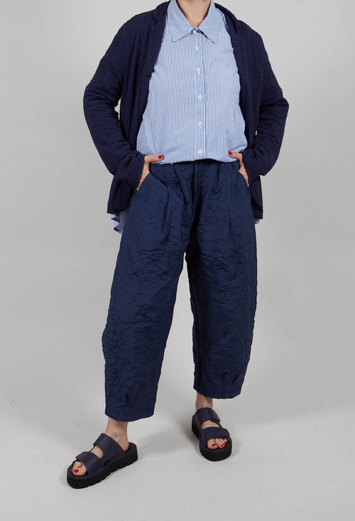 Bianco G Trousers in Blu Check