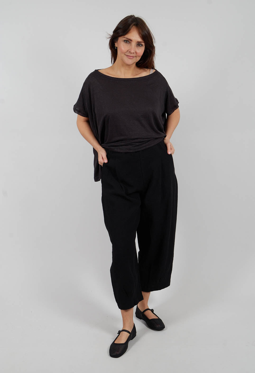 Bianco O Trousers in Nero